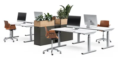 Embru e Q Modulsystem Desk Modul Quarzgrau 4er Situation