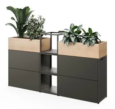 Embru e Q Modulsystem Desk Modul Quarzgrau Blumenkisten