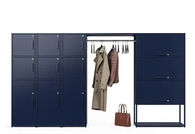 Embru Garderobe Stahlblau 4 OH