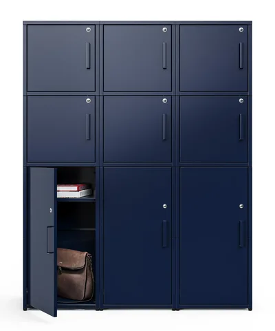 Embru e Q Modulsystem Locker Stahlblau