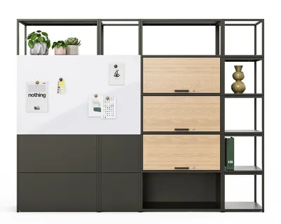 Embru Raumtrenner Quargrau Holzimitat Magnetwand