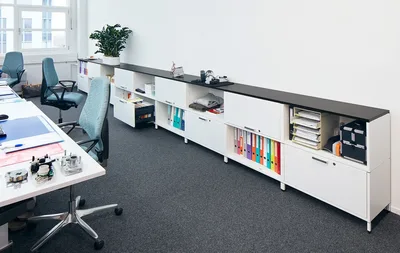 Embru eq modulsystem sideboard weiss schwarze abdeckplatte