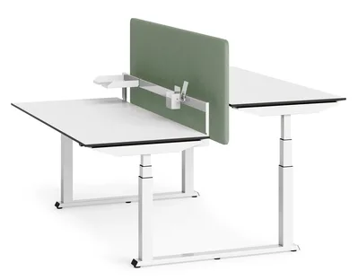 Embru eq twin table light schmalkante textilpanel gruen