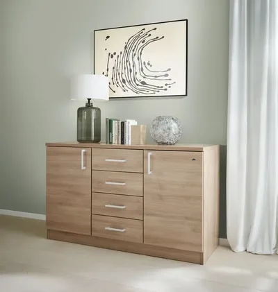 Embru Pflege Stiegelmeyer Familienzimmer Kommode Adrano Holz hell