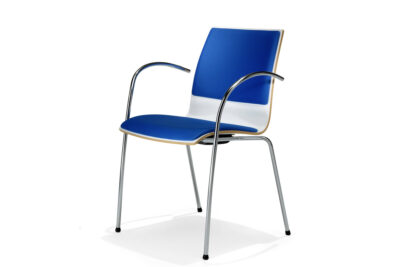 Embru pflege einrichtung stuhl trio polster blau