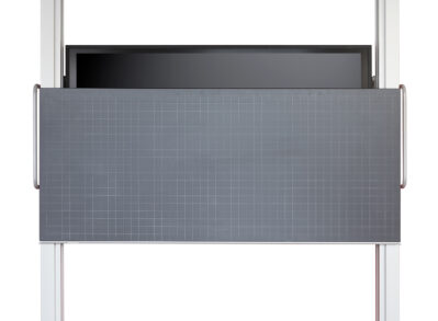 Säulenwandtafel mit Display