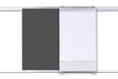 Embru einhaengetafel medialine grau mit flipchart