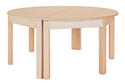 Deux tables demi-rondes