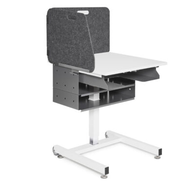 Embru Schultisch Schulmoebel Tisch 5730 Eintertisch Tablar Grau filz