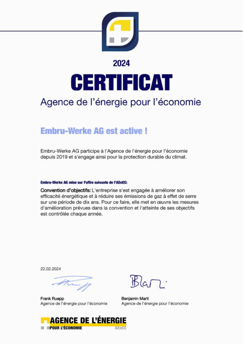 Certificat 2024 Agence de lenergie pour leconomie