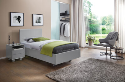 Embru bett komfortbett lugano classic lack grau