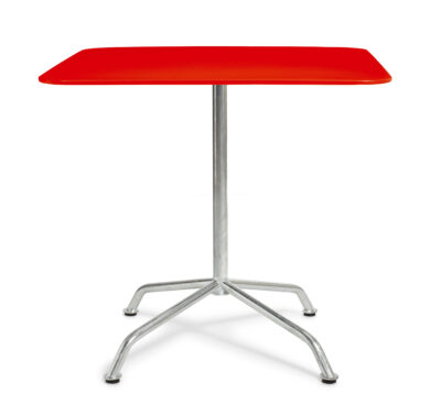 Embru gartentisch modell 1115 Haefeli quadratisch aufsicht rot