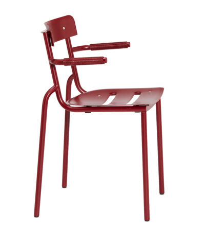 Embru Park Chair Weinrot Armlehne Seite
